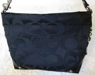   Coach 24cm Signature Carly Sateen Tote Shoulder bag Purse 15250 Black