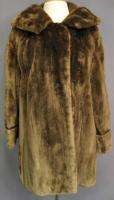 Vintage Roberts Bros of San Francisco Sheared Beaver Fur Swing Coat 