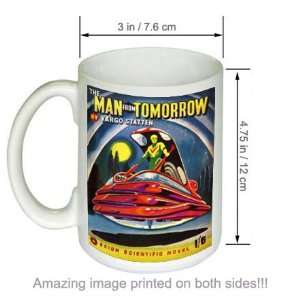  Man From Tomorrow Vintage Sci Fi Fantasy Art COFFEE MUG 