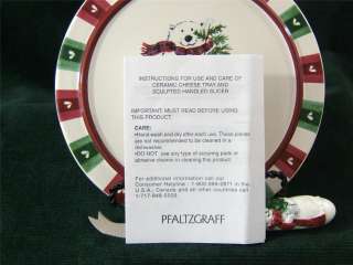 Pfaltzgraff SNOW BEAR Cheese Tray with Sculpted Server  