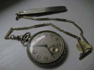 Antique 14k Solid Gold Howard Pocket Watch +Chain Knife  