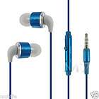 blue handsfree stereo headset mic for lg phones earbud earphone