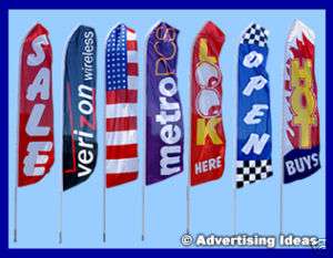 15 Tall Swooper Advertising Flag Feather Banner +Pole  