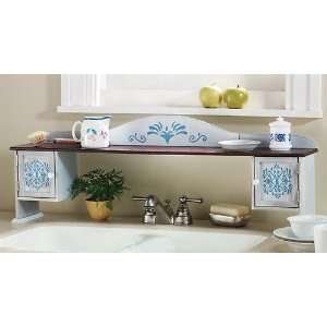  Country Blue Kitchen Over the Sink Shelf 