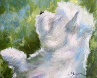 MSSMITH Westie west highland terrier oil dog portrait  