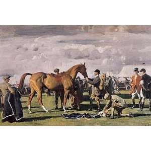 Munnings Horse Racing Print   The Red Prince Mare 