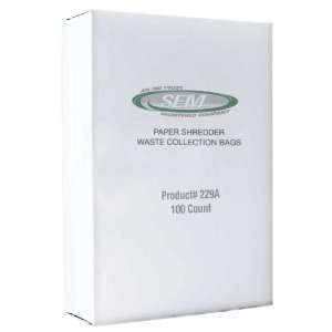   #229A Paper Shredder Waste Bags (100 plastic bags/case) Electronics