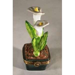  Potted Calla Lilies French Porcelain Limoges Box