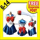 Sailor Moon Costume Cosplay Uniform Fancy Dress Up Outfit & Gloves XL 