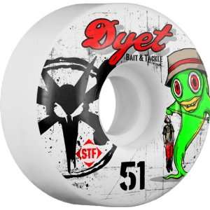  Bones Dyet STF Fish Bait 51mm Skateboard Wheels (Set Of 4 