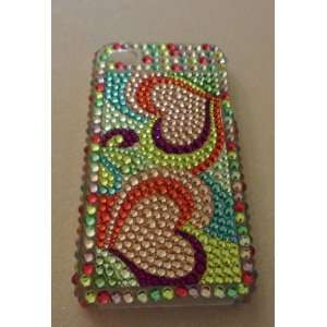   Case Rainbow Two Hearts Diamonds Blink Protector Snap On Case Cover