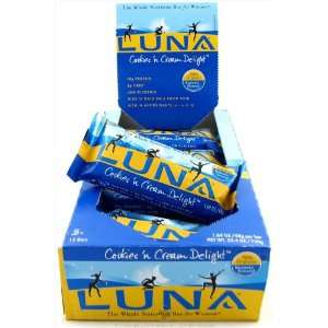  Clif Bar Luna Bar Organic Cookies N Cream, Case 15 / 1.69 