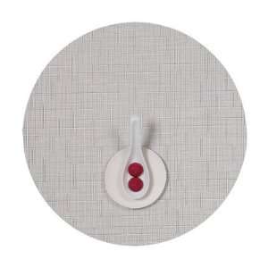  Chilewich Round Bamboo Placemat   White, Set of Four