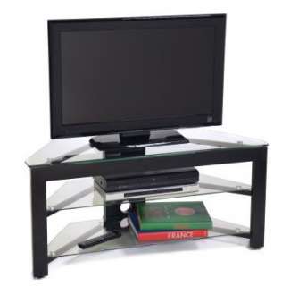 Accsense Modern Glass/Wood 42 LCD/LED TV Corner Stand  