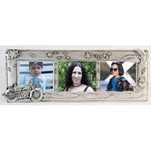  Triple Picture Frame   Vintage Motorcycle