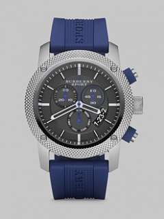 Burberry   Chronograph Watch with Rubber Strap