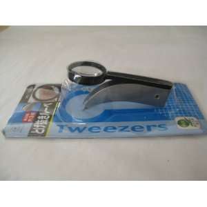  Tweezers with Magnifying Glass 3X