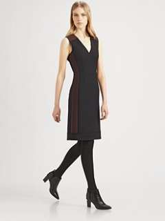   krakoff colorblock wool dress $ 1690 00 leather ankle boots $ 650 00