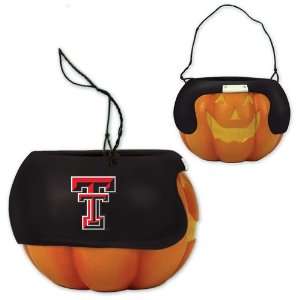BSS   Texas Tech Red Raiders NCAA Halloween Pumpkin Candy Bucket (5.5 