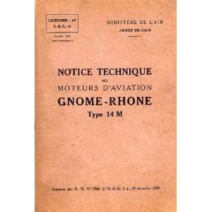  Le Rhone Gnome Type 14 M Aircraft Engine Manual Gnome 