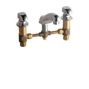  Chicago Faucets 404 V335CP Chrome Manual Deck Mounted 8 