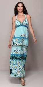   Maxi Dress XS 0 2 4 UK 4 6 8 NWT $316 Moscow Nights Teal Blue  