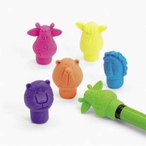 Neon Zoo Animal Pencil Top Erasers   Basic School Supplies & Erasers 