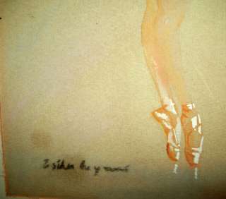 BALLERINA Pastel SIGNED Drawing Toe BALLET Dancer ART  