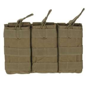 Voodoo Tactical Coyote Brown M4/M16 Open Top Triple Magazine Pouch 