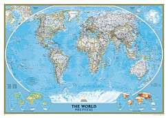 WORLD WALL MAP Decorative style by National Geographic  