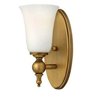   Sconce, Brushed Bronze Finish with Etched Opal Glass