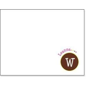  Queen Bee Personalized Folded Note Cards   Pink & Chocolate 