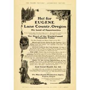  1907 Ad Lane County Oregon Realty Merchants Protective 