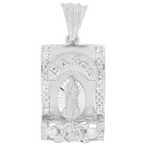  14k White Gold, 15 Anos Quinceanera Virgin Mary Guadalupe 