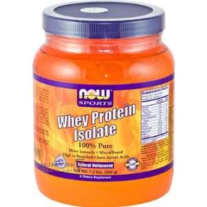  Now Whey Protein Isolate Unflavored, 1.2 Pound Health 