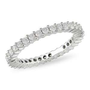   Gold Diamond Eternity Ring, (1 cttw G H Color, I1 I2 Clarity), Size 7