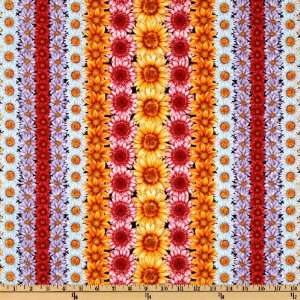  44 Wide Flower Shop Bloom Stripe Multi Fabric By The 