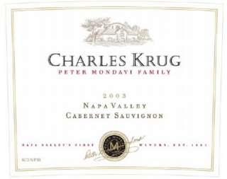 Charles Krug Napa Cabernet Sauvignon 2003 