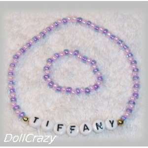   Purple/Pink NAME NECKLACE for 18 American Girl Dolls Toys & Games