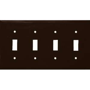  Morris Products Lexan Wall Plates 4 Gang Toggle Switch Brown 