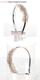 HR019W/Korea Beads&Swarovski Crystal Hairband Headband  