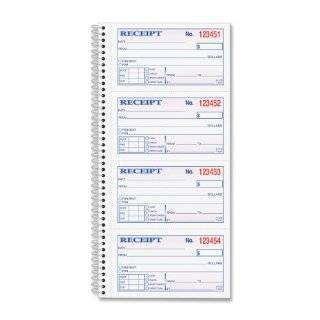 TOPS Receipt Carbonless Duplicate, 2.75 x 5 Inches, 200 Sets per Book 