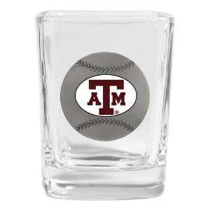  Texas A&M Aggies NCAA Baseball Square Shot Glass Sports 