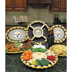 Pittsburgh Steelers Memory Company Team Ceramic Platter NFL Football 