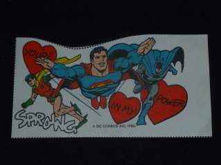   DC COMICS Valentine BATMAN ROBIN & SUPERMAN YOURE IN MY POWER UNUSED