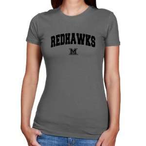  Miami University RedHawks Ladies Charcoal Logo Arch Slim 