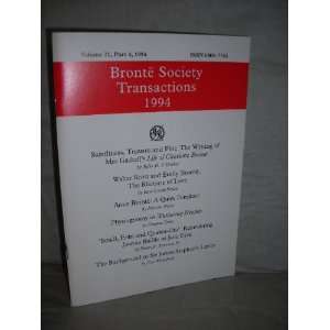  Journal of Bronte Studies   volume 21; part 4 [Bronte Society] Books