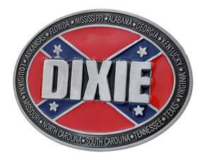 Dixie Rebel Flag Belt Buckle Southern Pride South Redneck  