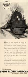 1942 Ad Union Pacific Railroad Train Railway WWII   ORIGINAL 