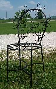 Wrought Iron Adult Daisy Flower Chair   Best Seller  